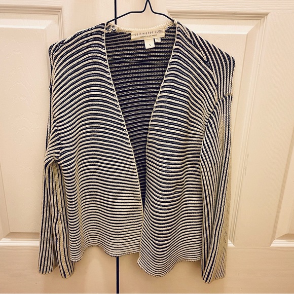 SALTWATER LUXE chunky knit open cardigan / light jacket / size small - Picture 1 of 2